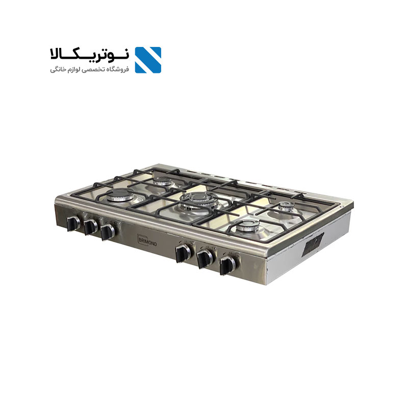 اجاق گاز 5 شعله بریموند مدل 2500 بدون ترموکوبل جنس بدنه استیل